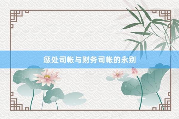 惩处司帐与财务司帐的永别